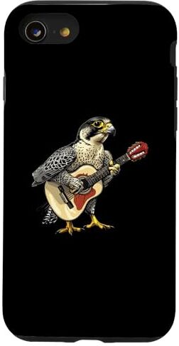 Falcon Custodia per iPhone SE (2020) / 7 / 8 Falco pellegrino che suona la chitarra