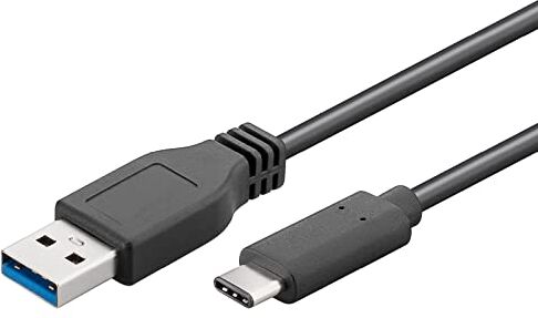 goobay Cavo da USB-C a USB 3.0 Tipo A, Nero, 0.5 m Lunghezza del Cavo