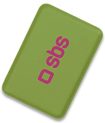 SBS Power Bank Caricabatterie Portatile da 4000 mAh, Dual Charge, 1 Ingresso Micro USB e 1 Uscita USB, Cavo USB Incluso, Verde