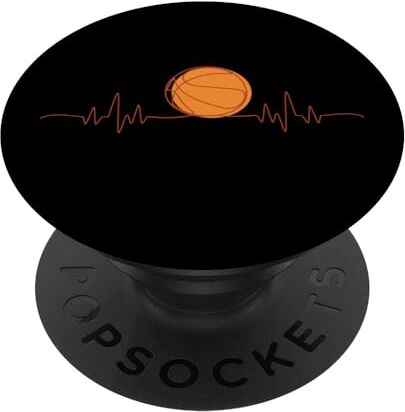 Unique Basket BBall Heartbeat Gioco Giocare Ragazzi Ragazze Giocatori PopSockets PopGrip Intercambiabile