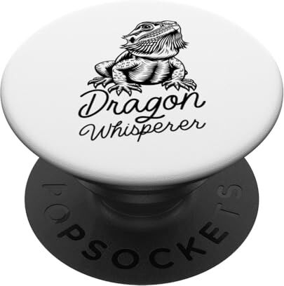 Dragon Barbuto Drago Whisperer Divertente Rettile Amante PopSockets PopGrip Intercambiabile