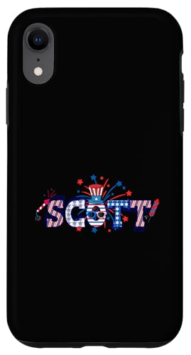 Custodia per iPhone XR Nome personalizzato Scott 4 luglio