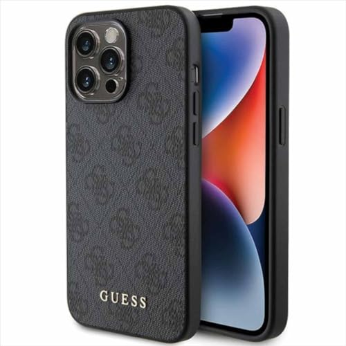 GUESS GUHCP15XG4GFGR Custodia rigida per iPhone 15 Pro Max 6,7", colore: Grigio