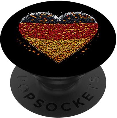 YO! Banner a forma di cuore con bandiera della Germania PopSockets PopGrip Intercambiabile