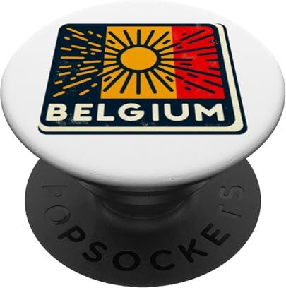 YO! Bandiera belga patriottica retrò vintage per fan del Belgio PopSockets PopGrip Intercambiabile