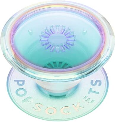 PopSockets : PopGrip Supporto e Impugnatura per Telefoni Cellulari e Tablet con un Top Intercambiabile Translucent Clear Iridescent