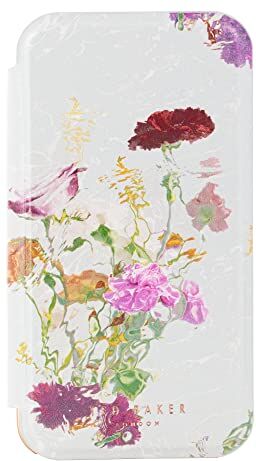 Ted Baker GWLADUS Specchio Folio per iPhone 12 Pro Acqua Floreale Grigio Rosa Oro