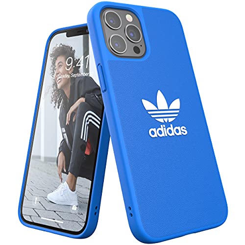 adidas EX7874 Custodia progettata per iPhone 12 Pro Max 6.7, custodia testata contro le cadute, bordi rialzati antiurto, custodia originale Bluebird/bianco