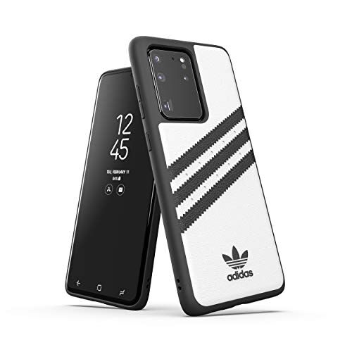 adidas Custodia protettiva originale progettata per Samsung Galaxy S20 Ultra, motivo a tre strisce, colore: bianco e nero
