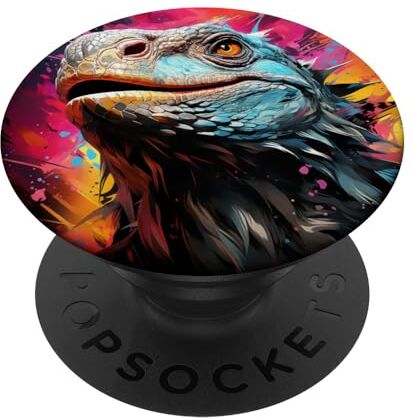 Dragon Grafica colorata con drago di Komodo PopSockets PopGrip Intercambiabile