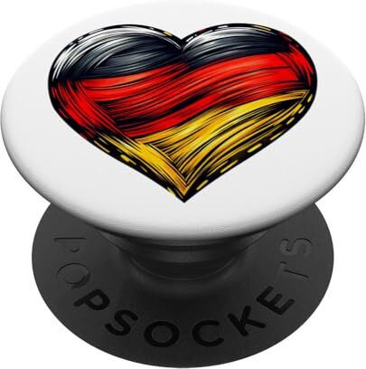 YO! Bandiera tedesca con bandiera della Germania a forma di cuore PopSockets PopGrip Intercambiabile