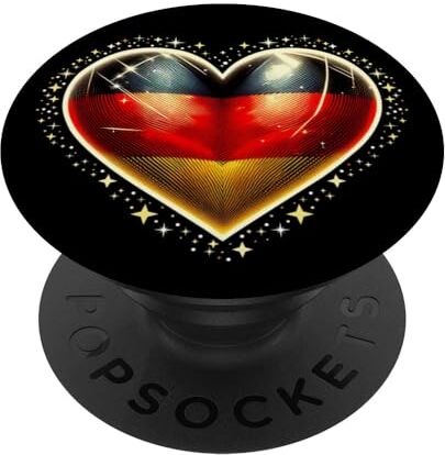 YO! Bandiera tedesca con bandiera della Germania a forma di cuore PopSockets PopGrip Intercambiabile