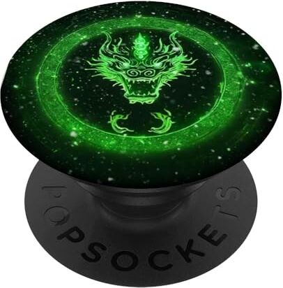 Dragon Face Mito Verde Vintage Caccia Foresta PopSockets PopGrip Intercambiabile