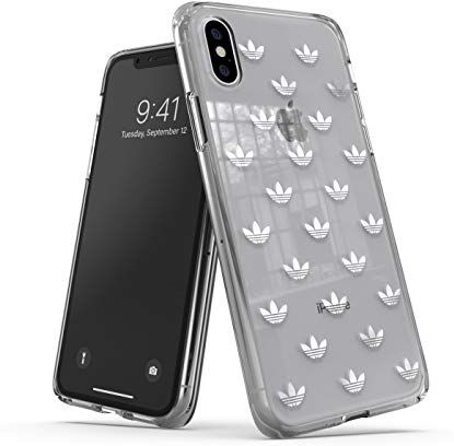 adidas Custodia rigida per iPhone X/XS, anti-impronte, anti-graffio, per iPhone X/XS, colore: Argento