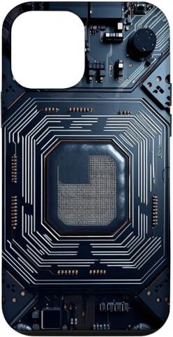 Computer Motherboard Microchip Circuit Backgrounds Custodia per iPhone 12 mini Scheda Madre Microchip Nero IT Computer Sfondo Grafica