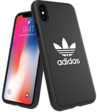 adidas 31584 Custodia sagomata per iPhone X, colore: Nero/Bianco