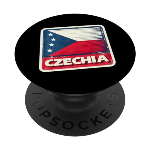 YO! Vintage Cechian Banner Fan Czechia Bandiera Retro PopSockets PopGrip Intercambiabile
