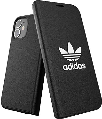 adidas Custodia progettata per iPhone 12 Mini 5.4, custodia a libro certificata di caduta, bordi rialzati antiurto originale, colore: Nero