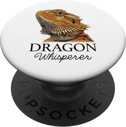 Dragon Barbuto Drago Whisperer Divertente Rettile Amante PopSockets PopGrip Intercambiabile