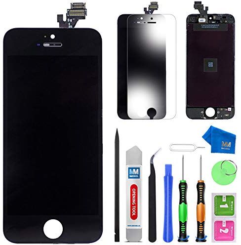 MMOBIEL Display LCD Touch Screen Digitizer Assembly Compatibile con iPhone 5 (Nero)