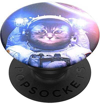 PopSockets PopGrip Supporto e Impugnatura per Telefoni Cellulari e Tablet con Un Top Intercambiabile Catstronaut