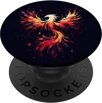 Doppia Esposizione Phoenix Magia Firebird Fiamma Surreale Fantasy PopSockets PopGrip Intercambiabile