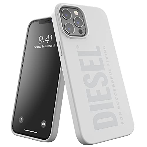 Diesel Custodia in silicone per iPhone 12 Pro Max, colore: Bianco