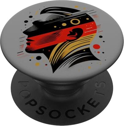 YO! Bandiera tedesca per tifosi della Germania con testa d'arte retrò PopSockets PopGrip Intercambiabile