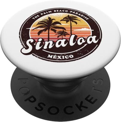 Dell Sinaloa Messico Viaggio Spiaggia Palme Tramonto PopSockets PopGrip Intercambiabile