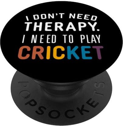 YO! Non ho bisogno di terapia ho bisogno di giocare a cricket citazione divertente PopSockets PopGrip Intercambiabile