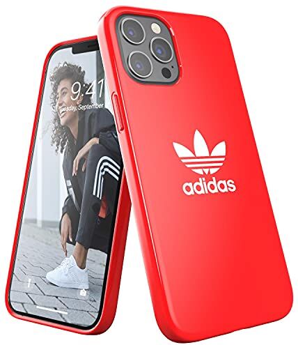 adidas Custodia progettata per iPhone 12 Pro Max 6.7, custodie testate, bordi rialzati resistenti agli urti, custodia originale Snap Case, colore: Rosso