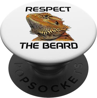 Dragon Drago Barbuto Rispetta La Barba Divertente Amante Rettile PopSockets PopGrip Intercambiabile