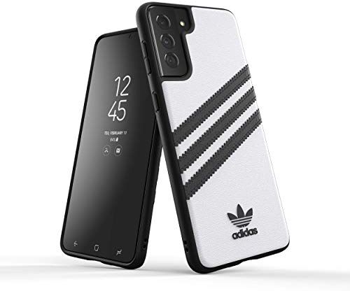 adidas 44762 Custodia progettata per Samsung Galaxy S21+, custodia testata contro le cadute, bordi rialzati antiurto e custodia originale, colore bianco e nero