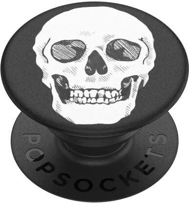 PopSockets PopGrip Supporto e Impugnatura per Telefoni Cellulari e Tablet con Un Top Intercambiabile Shaky Bones White