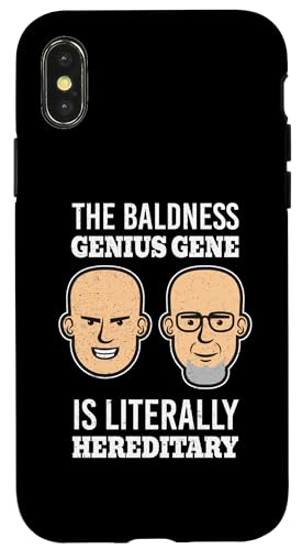 Custodia per iPhone X/XS Taglio Calvo Geni Genius Intelligente Ragazzi Calvi Hairless Acconciatura