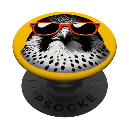 Cool Peregrine Falcon Bird Indossare Occhiali Da Sole Graphic Art PopSockets PopGrip Intercambiabile