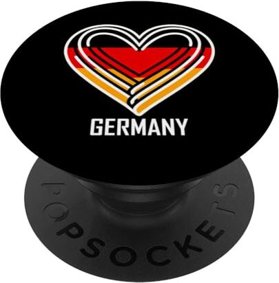 YO! Bandiera della Germania a forma di cuore PopSockets PopGrip Intercambiabile