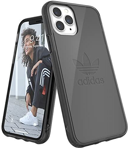 adidas Originals Custodia protettiva trasparente per iPhone 11 Pro, con logo grande, colore: Nero