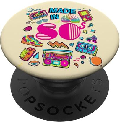 Tee Magliette realizzate negli anni '80 Vintage Retro I Love 80's Graphic Design PopSockets PopGrip Intercambiabile