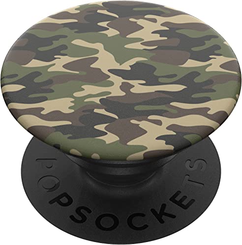 PopSockets PopGrip Supporto e Impugnatura per Telefoni Cellulari e Tablet con un Top Intercambiabile Woodland Camo