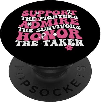 October Breast Cancer Awareness Beating Cancer Battere il cancro al seno Ottobre Consapevolezza del cancro al seno PopSockets PopGrip Intercambiabile