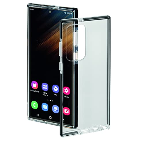 Hama Custodia per Samsung Galaxy S22 Ultra"Protector" (Trasparente Samsung S22 Ultra Custodia in TPU Flessibile Protezione Cellulare con Telaio Antiurto) Trasparente
