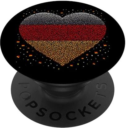 YO! Bandiera della Germania a forma di cuore PopSockets PopGrip Intercambiabile