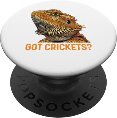 Dragon Drago Barbuto Got Crickets? Amante Rettile Divertente PopSockets PopGrip Intercambiabile