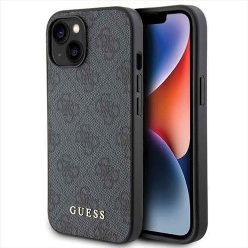 GUESS GUHCP15SG4GFGR Custodia rigida per iPhone 15 6.1", colore: Grigio