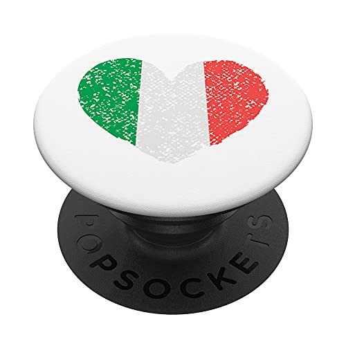 Dell Bandiera d'Italia, bandiera italiana a forma di cuore PopSockets PopGrip Intercambiabile