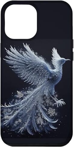 Custodia per iPhone 12 Pro Max Firebird Phoenix, uccello vintage bianco