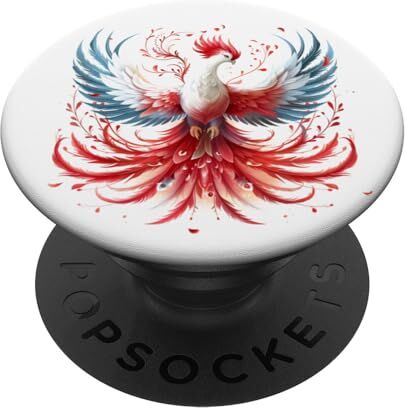 Phoenix Cool anime rosso blu fenice uccello rising rinascita arte PopSockets PopGrip Intercambiabile