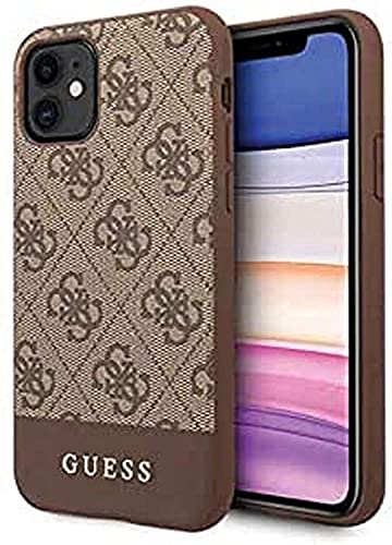 GUESS Glitter 4G Stripe Collection Custo Per Iphone 11, Colore. Marrone