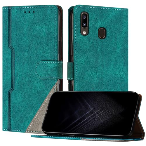 JayModCase Custodia per Samsung Galaxy A40,Flip Custodia Portafoglio Caso Libro con Magnetica   porta carte di credito   Supporto Stand Verde